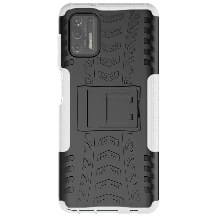 For Motorola Moto G Stylus (2021) Tire Texture Shockproof TPU+PC Protective Case with Holder