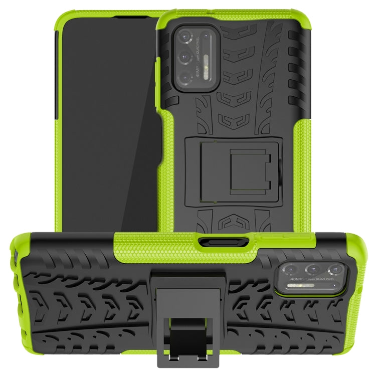 For Motorola Moto G Stylus (2021) Tire Texture Shockproof TPU+PC Protective Case with Holder