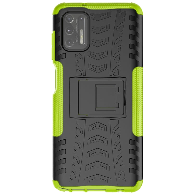For Motorola Moto G Stylus (2021) Tire Texture Shockproof TPU+PC Protective Case with Holder