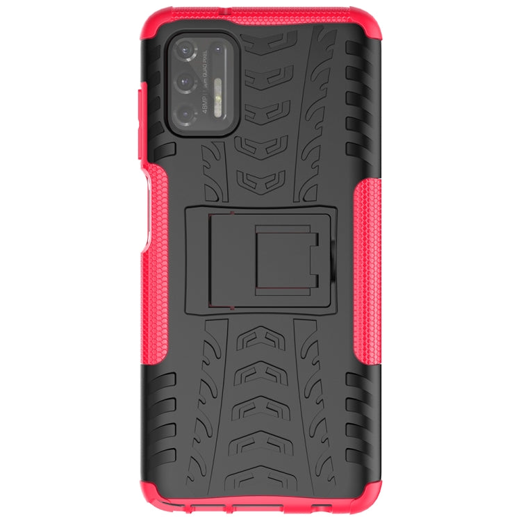 For Motorola Moto G Stylus (2021) Tire Texture Shockproof TPU+PC Protective Case with Holder