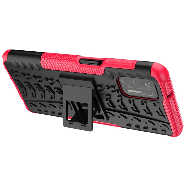 For Motorola Moto G Stylus (2021) Tire Texture Shockproof TPU+PC Protective Case with Holder