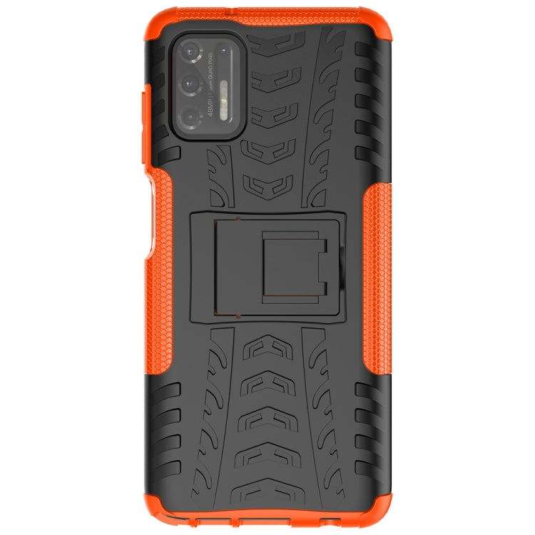 For Motorola Moto G Stylus (2021) Tire Texture Shockproof TPU+PC Protective Case with Holder