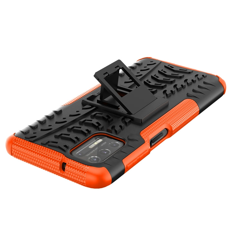 For Motorola Moto G Stylus (2021) Tire Texture Shockproof TPU+PC Protective Case with Holder