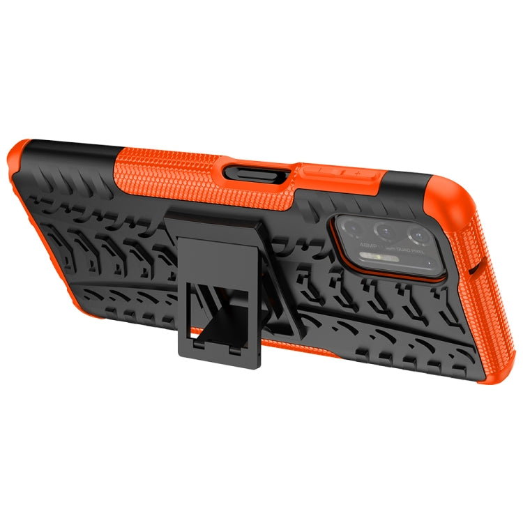 For Motorola Moto G Stylus (2021) Tire Texture Shockproof TPU+PC Protective Case with Holder