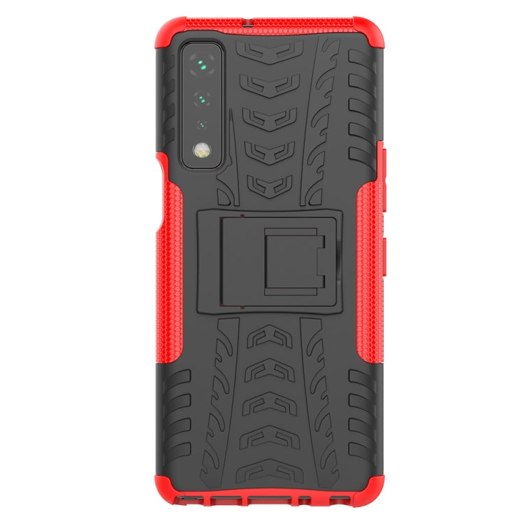 For LG Stylo 7 5G Tire Texture Shockproof TPU+PC Protective Case with Holder