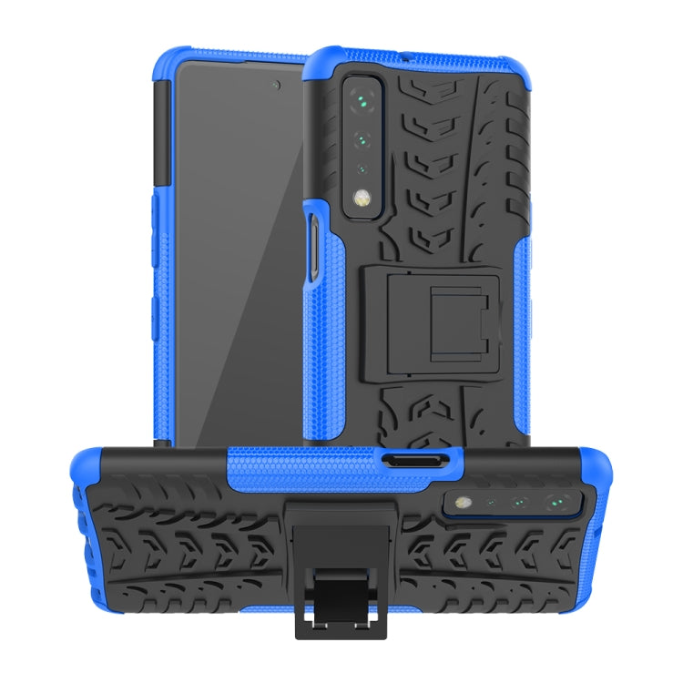 For LG Stylo 7 5G Tire Texture Shockproof TPU+PC Protective Case with Holder