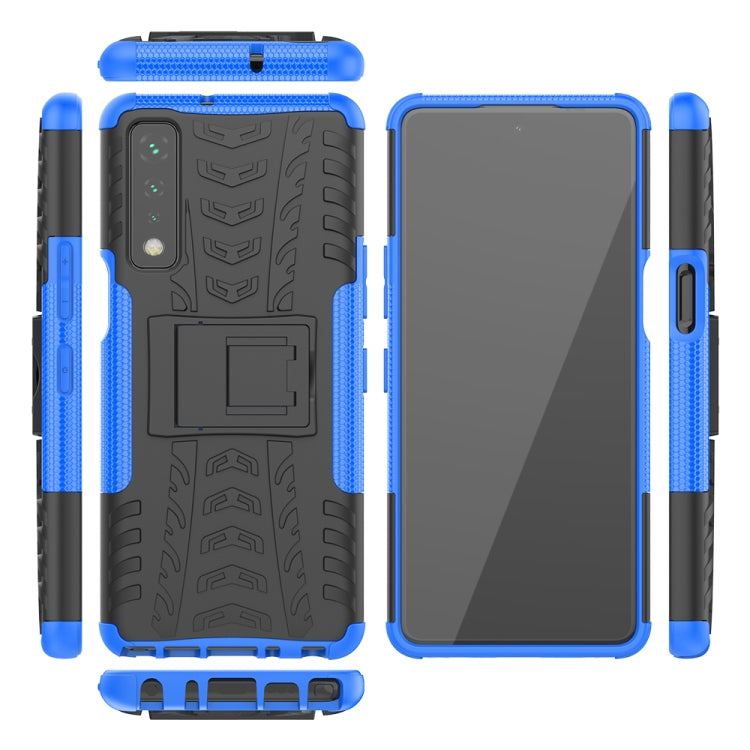 For LG Stylo 7 5G Tire Texture Shockproof TPU+PC Protective Case with Holder