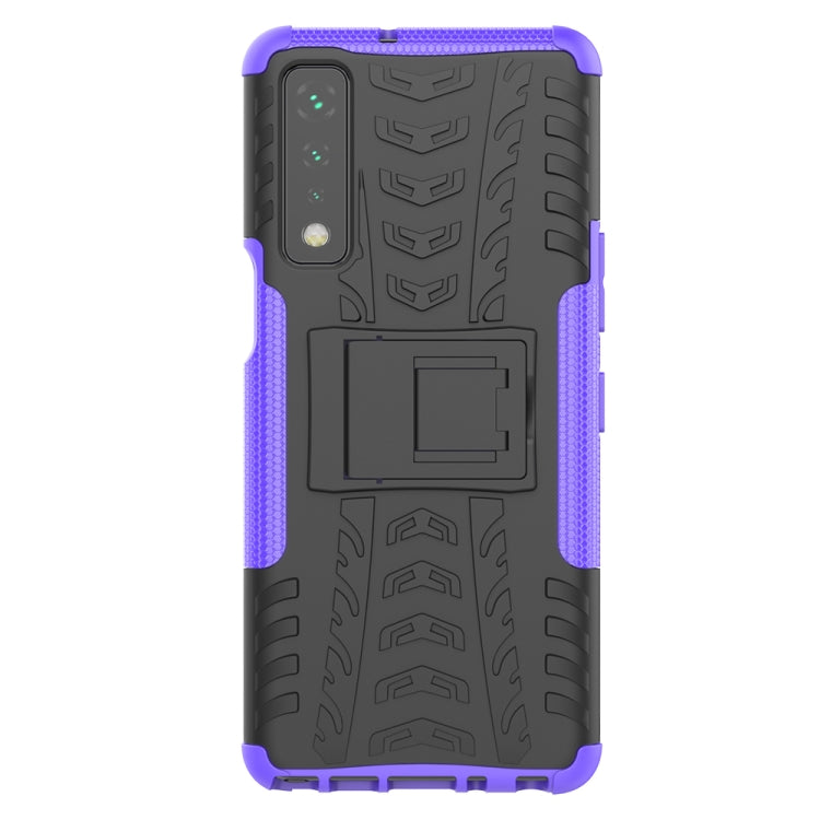 For LG Stylo 7 5G Tire Texture Shockproof TPU+PC Protective Case with Holder
