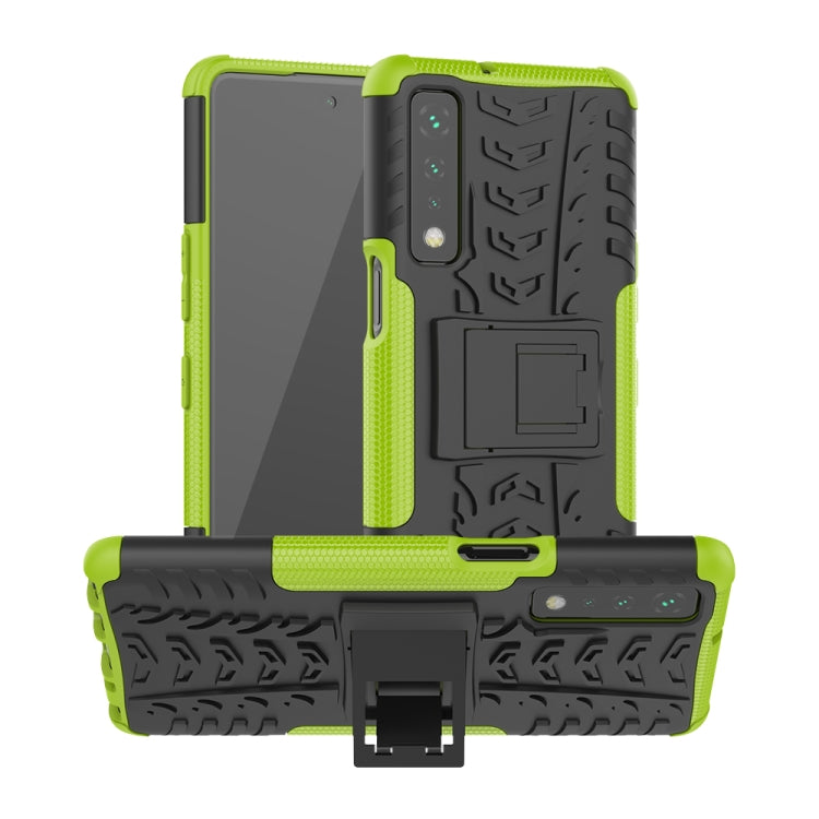 For LG Stylo 7 5G Tire Texture Shockproof TPU+PC Protective Case with Holder
