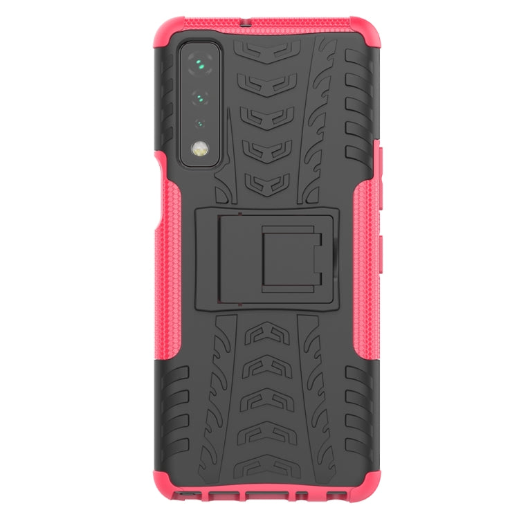 For LG Stylo 7 5G Tire Texture Shockproof TPU+PC Protective Case with Holder