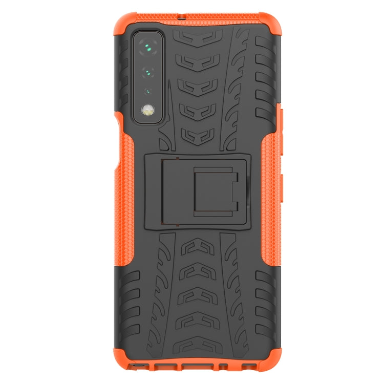 For LG Stylo 7 5G Tire Texture Shockproof TPU+PC Protective Case with Holder