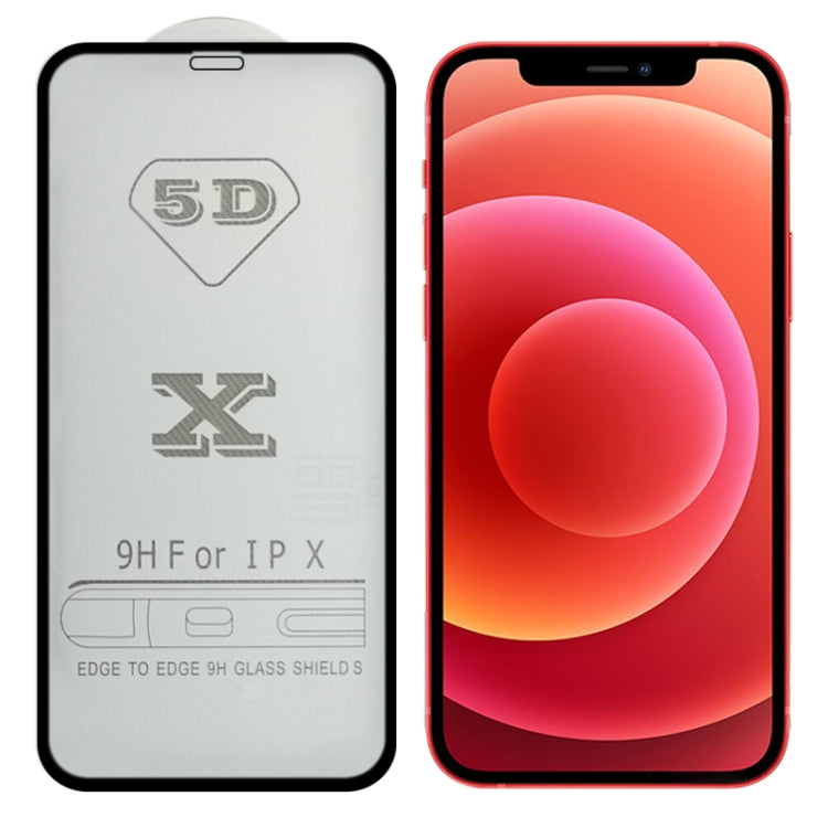 For iPhone 12 mini 9H 5D Full Glue Full Screen Tempered Glass Film