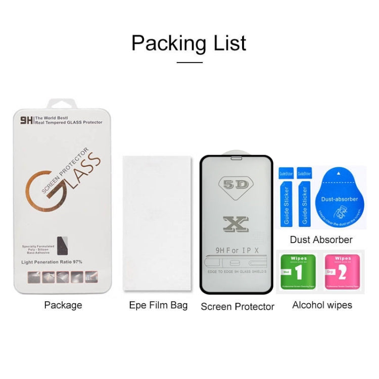 For iPhone 12 / 12 Pro 9H 5D Full Glue Full Screen Tempered Glass Film