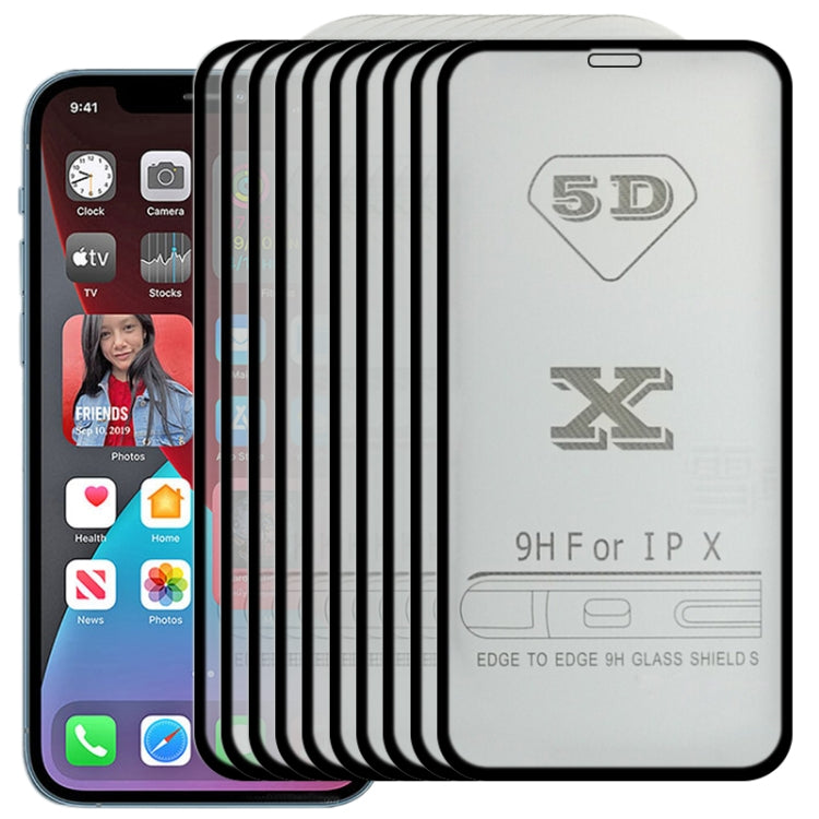 For iPhone 12 Pro Max 25pcs 9H 5D Full Glue Full Screen Tempered Glass Film