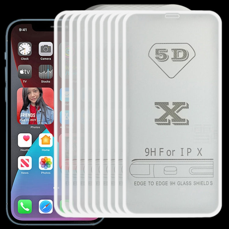 For iPhone 12 Pro Max 25pcs 9H 5D Full Glue Full Screen Tempered Glass Film