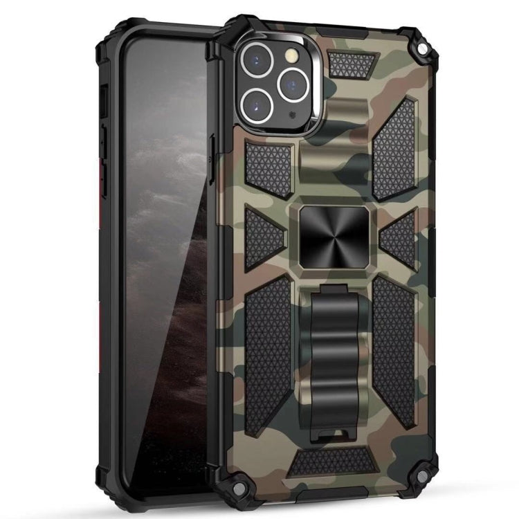 For iPhone 11 Pro Camouflage Armor Shockproof TPU + PC Magnetic Protective Case with Holder