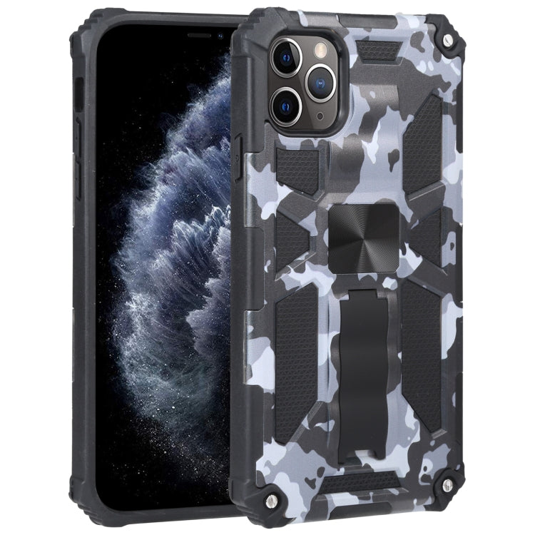 For iPhone 11 Pro Camouflage Armor Shockproof TPU + PC Magnetic Protective Case with Holder