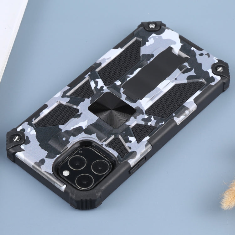 For iPhone 11 Pro Camouflage Armor Shockproof TPU + PC Magnetic Protective Case with Holder