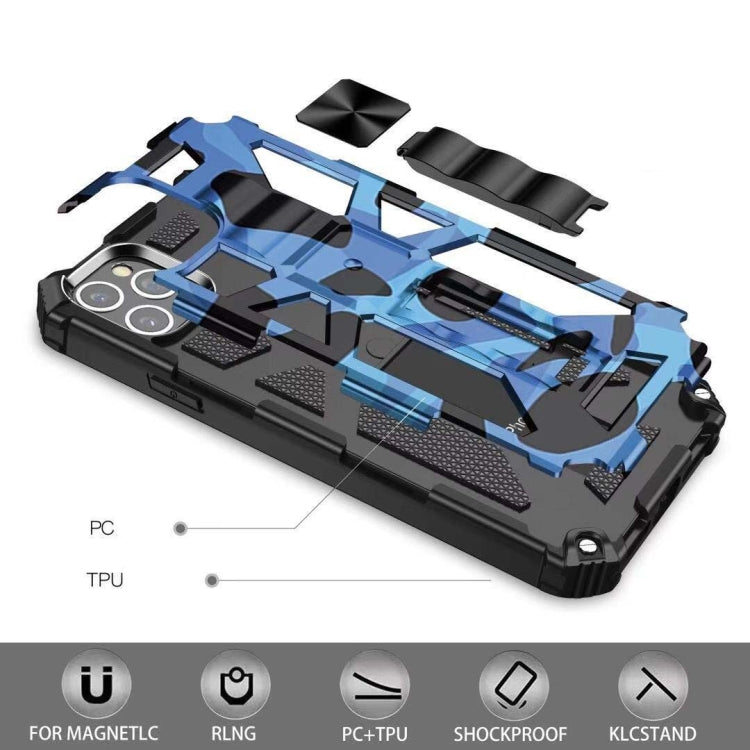 For iPhone 11 Pro Camouflage Armor Shockproof TPU + PC Magnetic Protective Case with Holder