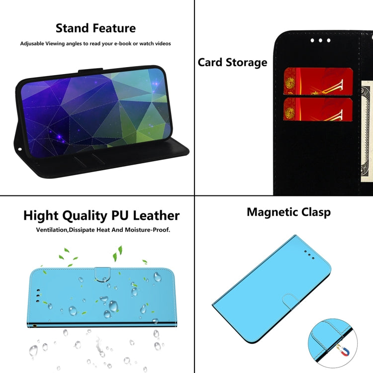 For Nokia 5.4 Lmitated Mirror Surface Horizontal Flip Leather Case with Holder & Card Slots & Wallet & Lanyard