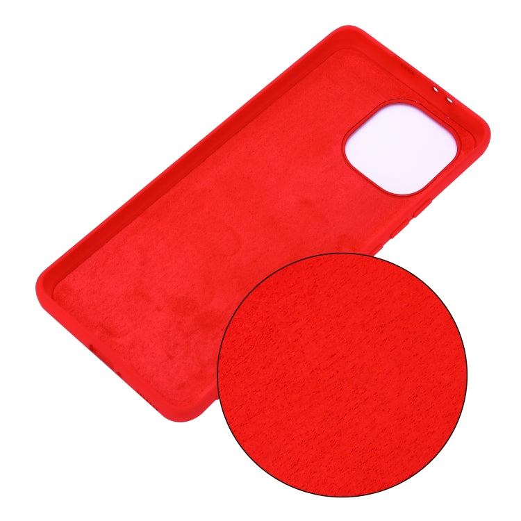 For Xiaomi Mi 11 5G Pure Color Liquid Silicone Shockproof Full Coverage Case