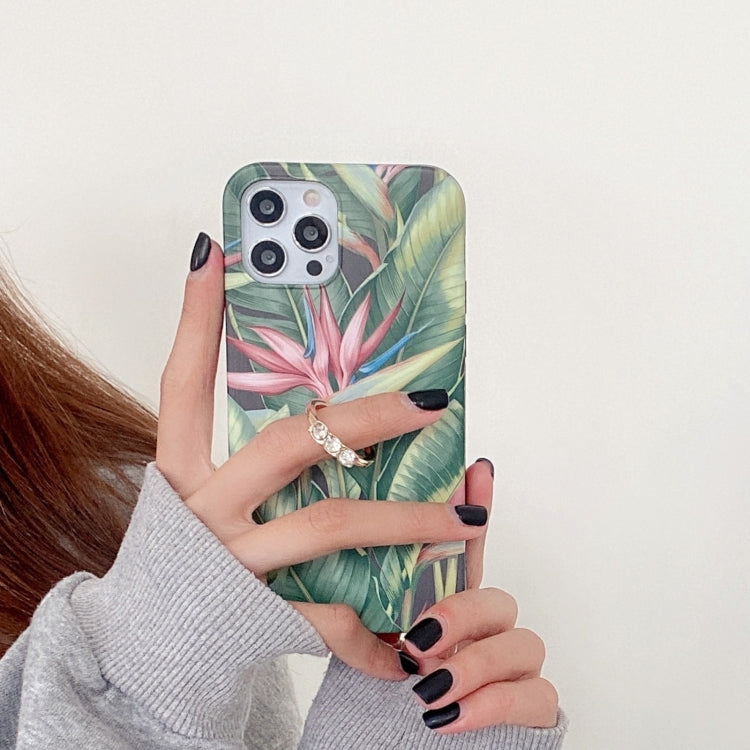 For iPhone 11 Pro Max Painted Pattern Shockproof Case with Ring Holder