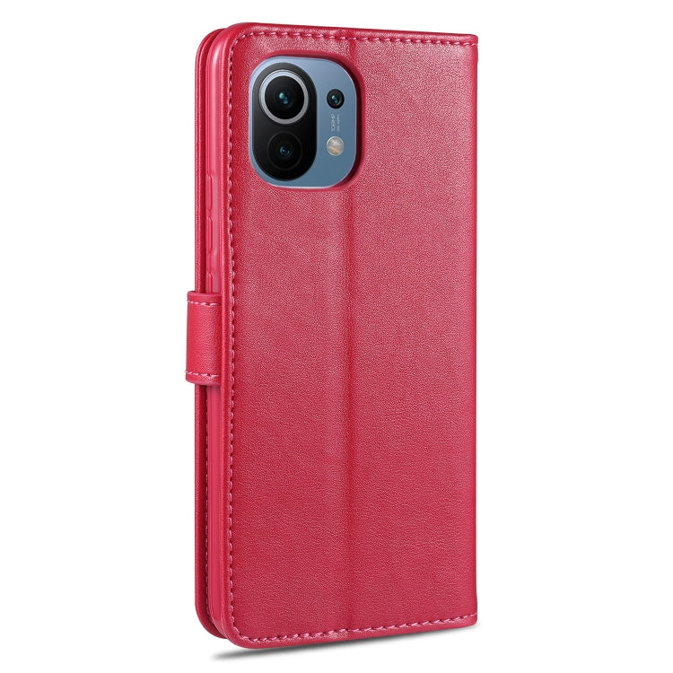 For Xiaomi Mi 11 AZNS Magnetic Calf Texture Horizontal Flip Leather Case with Card Slots & Holder & Wallet