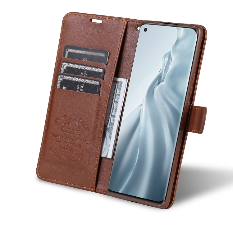 For Xiaomi Mi 11 AZNS Magnetic Calf Texture Horizontal Flip Leather Case with Card Slots & Holder & Wallet