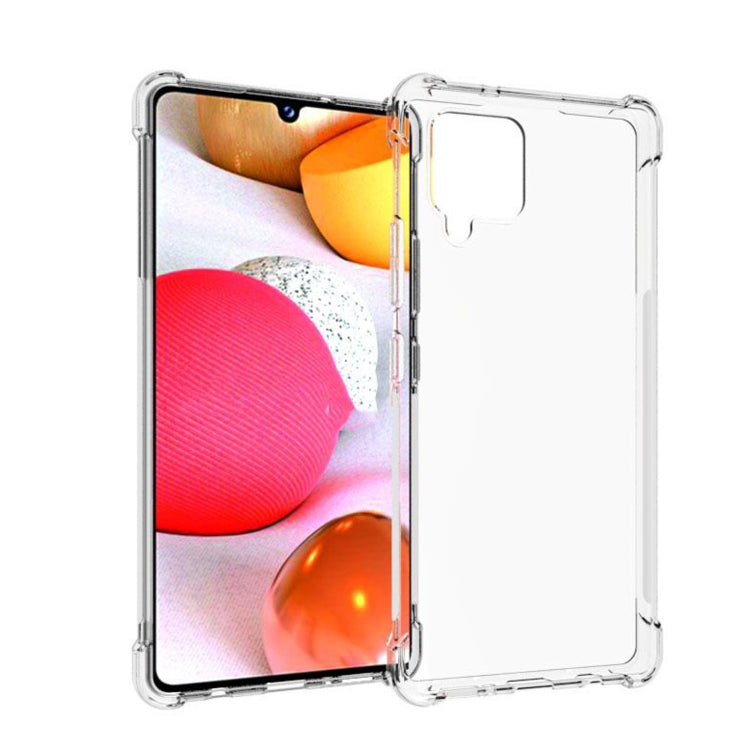 For Samsung Galaxy A42 5G Shockproof Non-slip Waterproof Thickening TPU Protective Case(Transparent)