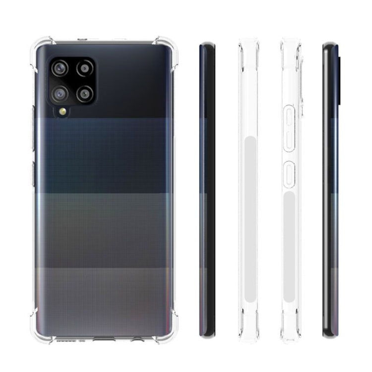For Samsung Galaxy A42 5G Shockproof Non-slip Waterproof Thickening TPU Protective Case(Transparent)