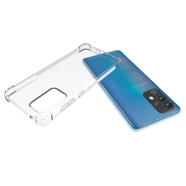 For Samsung Galaxy A52 5G / 4G Shockproof Non-slip Waterproof Thickening TPU Protective Case(Transparent)
