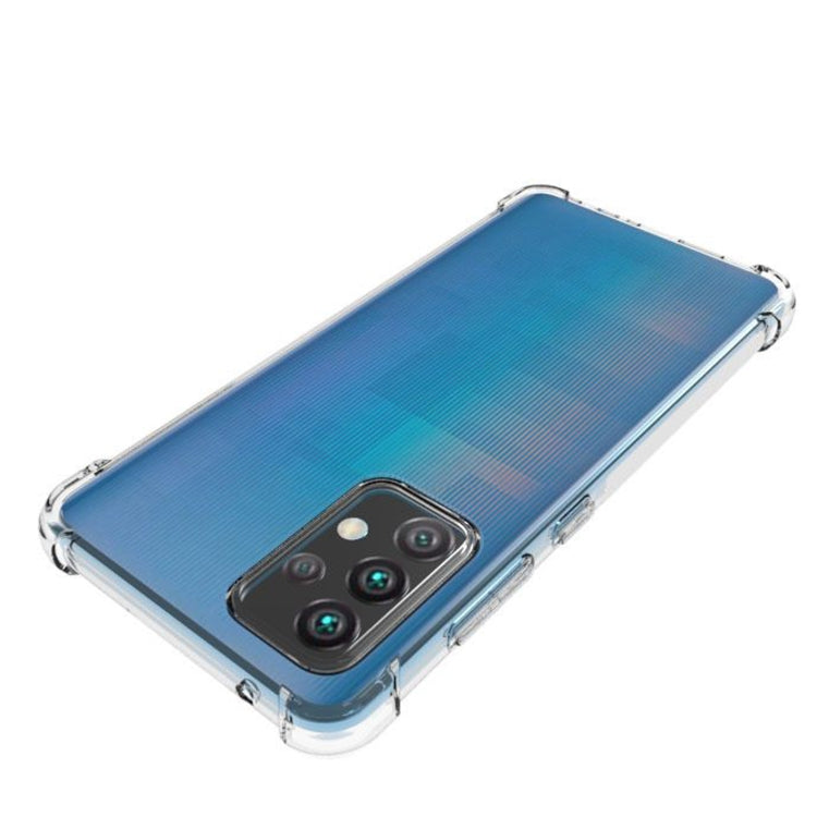 For Samsung Galaxy A52 5G / 4G Shockproof Non-slip Waterproof Thickening TPU Protective Case(Transparent)