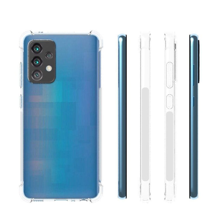 For Samsung Galaxy A52 5G / 4G Shockproof Non-slip Waterproof Thickening TPU Protective Case(Transparent)