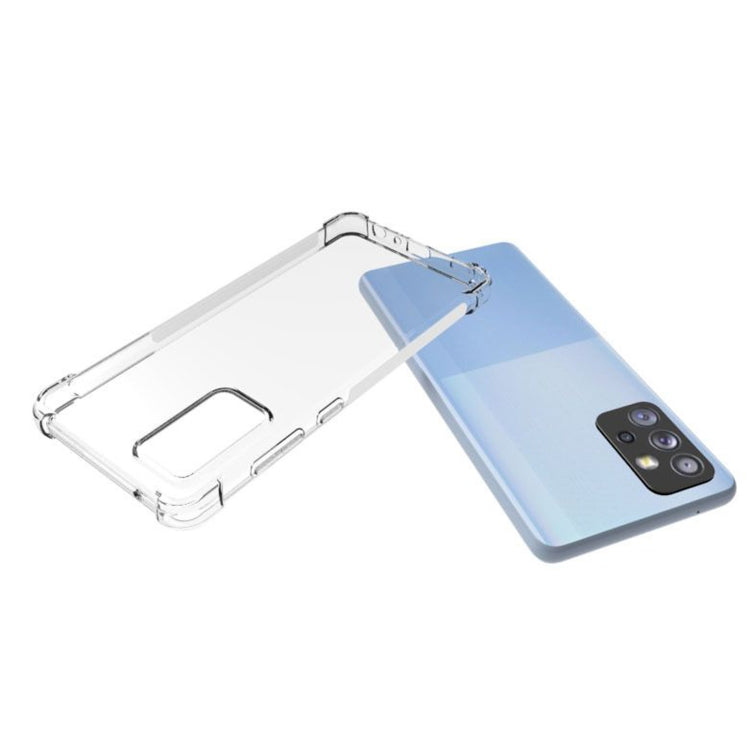 For Samsung Galaxy A72 5G / 4G Shockproof Non-slip Waterproof Thickening TPU Protective Case(Transparent)