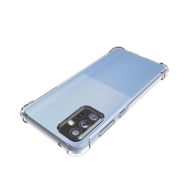 For Samsung Galaxy A72 5G / 4G Shockproof Non-slip Waterproof Thickening TPU Protective Case(Transparent)