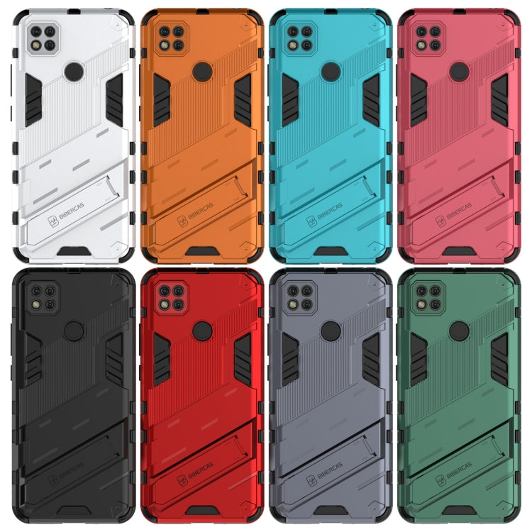 For Xiaomi Redmi 9C Punk Armor 2 in 1 PC + TPU Shockproof Case with Invisible Holder