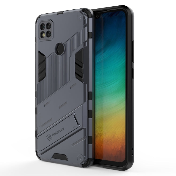 For Xiaomi Redmi 9C Punk Armor 2 in 1 PC + TPU Shockproof Case with Invisible Holder