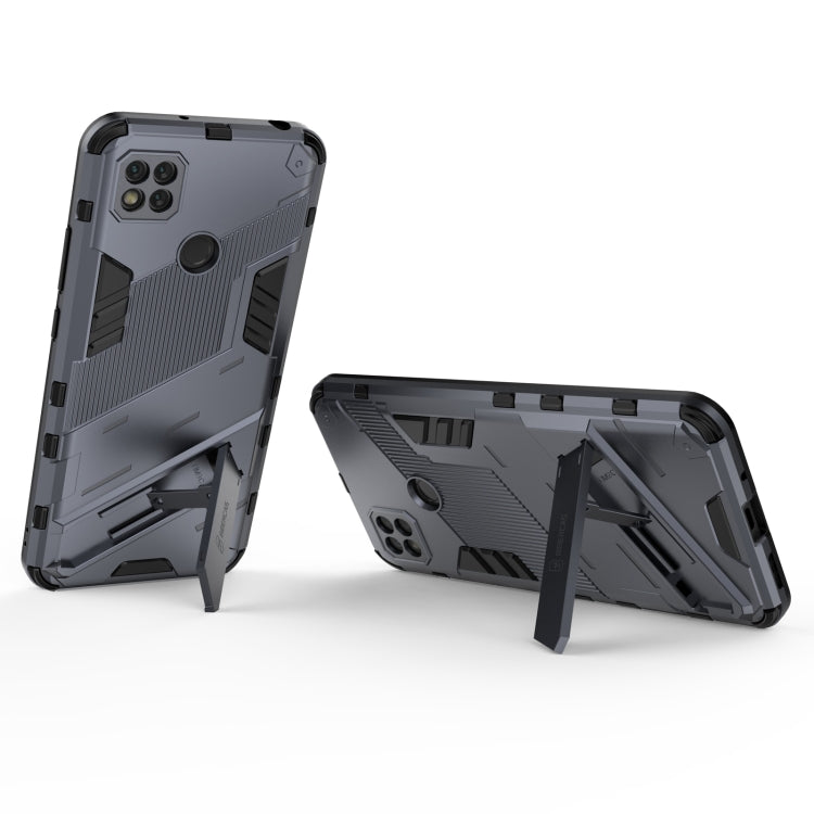 For Xiaomi Redmi 9C Punk Armor 2 in 1 PC + TPU Shockproof Case with Invisible Holder