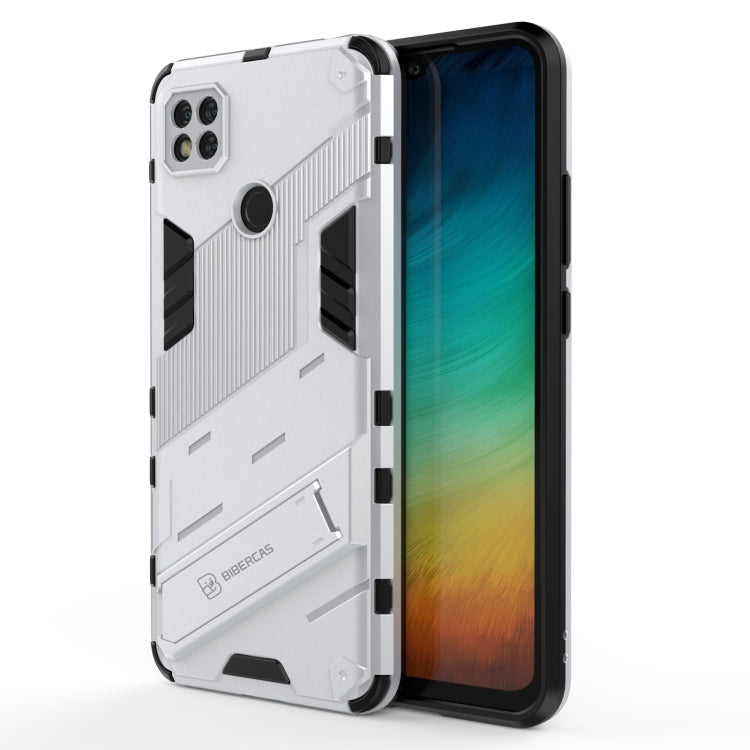 For Xiaomi Redmi 9C Punk Armor 2 in 1 PC + TPU Shockproof Case with Invisible Holder