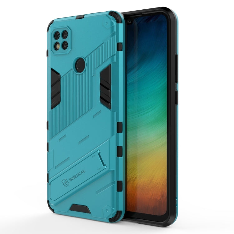 For Xiaomi Redmi 9C Punk Armor 2 in 1 PC + TPU Shockproof Case with Invisible Holder