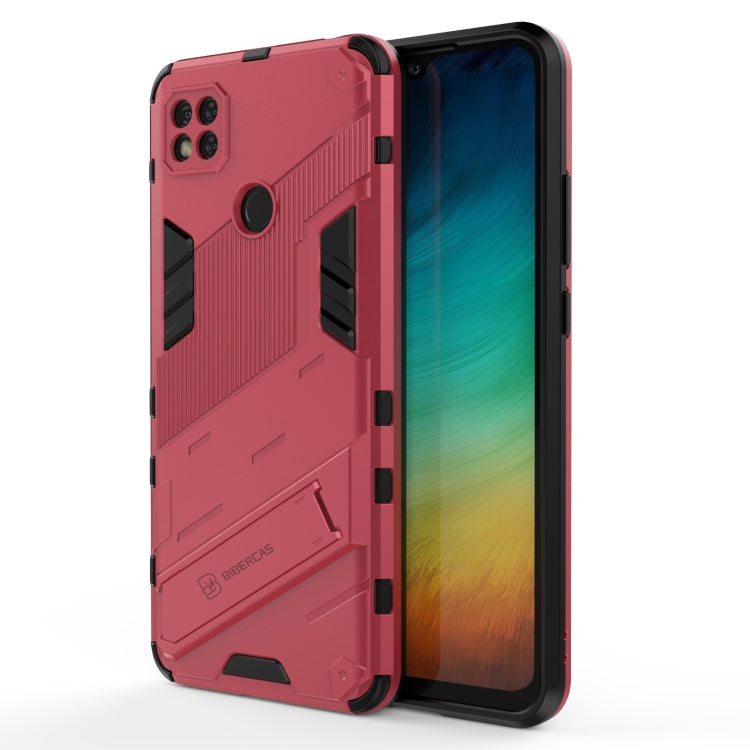 For Xiaomi Redmi 9C Punk Armor 2 in 1 PC + TPU Shockproof Case with Invisible Holder