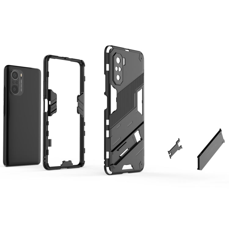 For Xiaomi Redmi K40 / K40 Pro Punk Armor 2 in 1 PC + TPU Shockproof Case with Invisible Holder