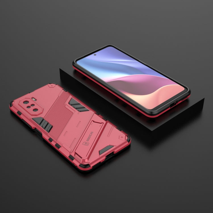 For Xiaomi Redmi K40 / K40 Pro Punk Armor 2 in 1 PC + TPU Shockproof Case with Invisible Holder