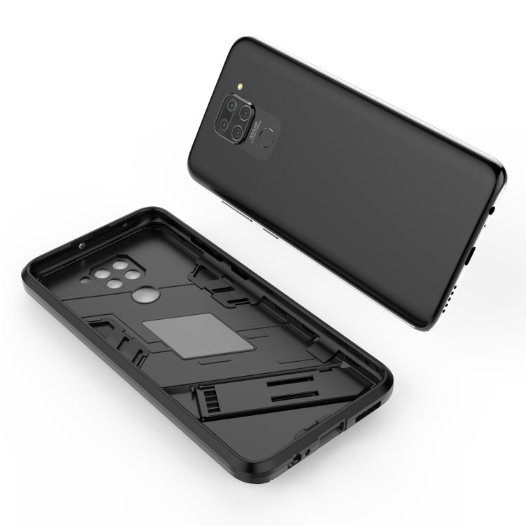 For Xiaomi Redmi Note 9 Pro 5G Punk Armor 2 in 1 PC + TPU Shockproof Case with Invisible Holder