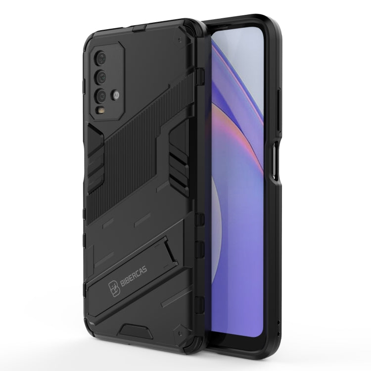 For Xiaomi Redmi Note 9 4G Punk Armor 2 in 1 PC + TPU Shockproof Case with Invisible Holder