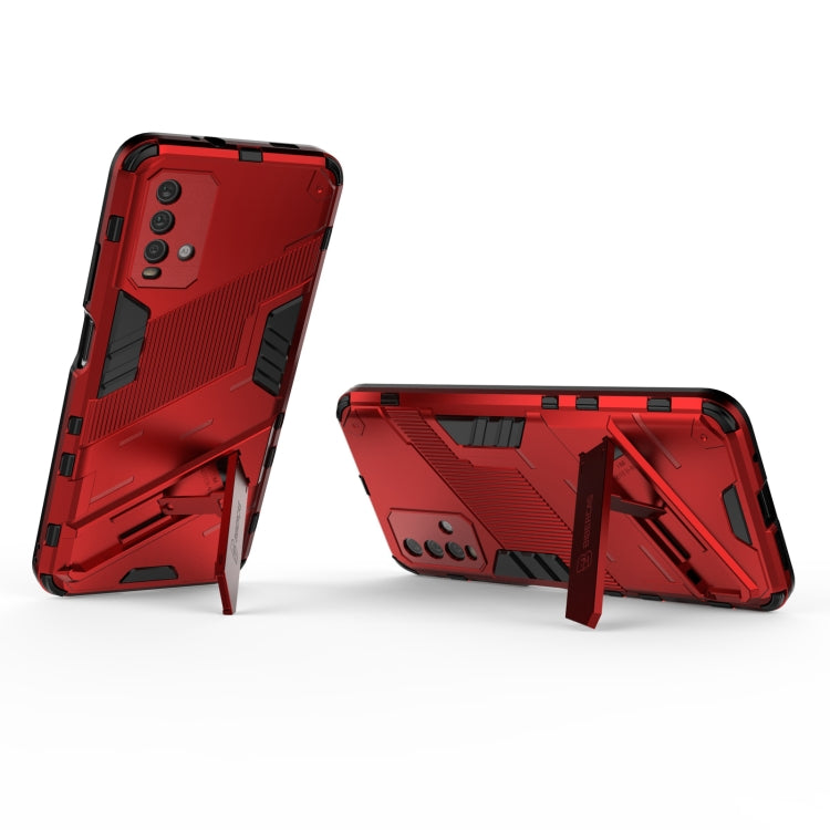 For Xiaomi Redmi Note 9 4G Punk Armor 2 in 1 PC + TPU Shockproof Case with Invisible Holder