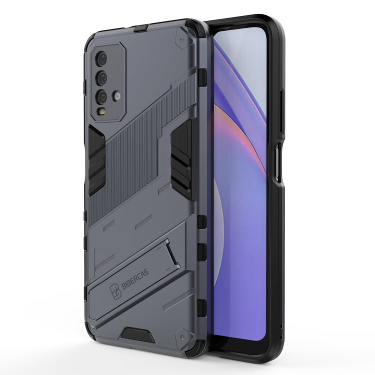 For Xiaomi Redmi Note 9 4G Punk Armor 2 in 1 PC + TPU Shockproof Case with Invisible Holder