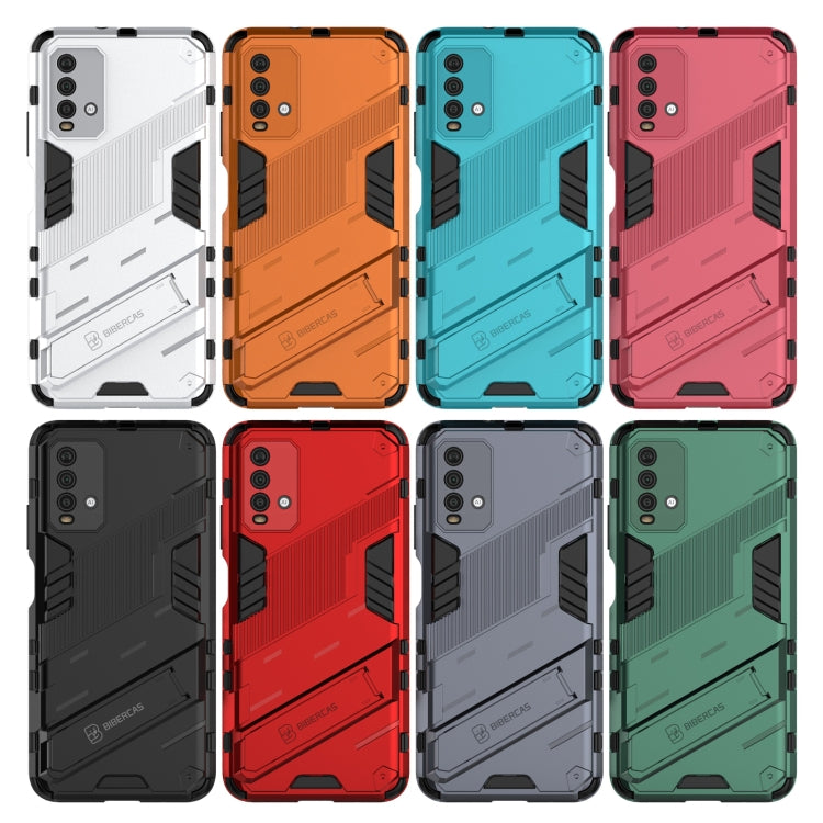 For Xiaomi Redmi Note 9 4G Punk Armor 2 in 1 PC + TPU Shockproof Case with Invisible Holder