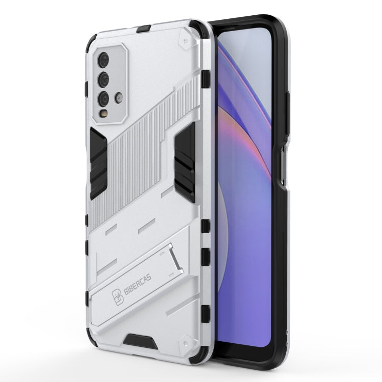 For Xiaomi Redmi Note 9 4G Punk Armor 2 in 1 PC + TPU Shockproof Case with Invisible Holder