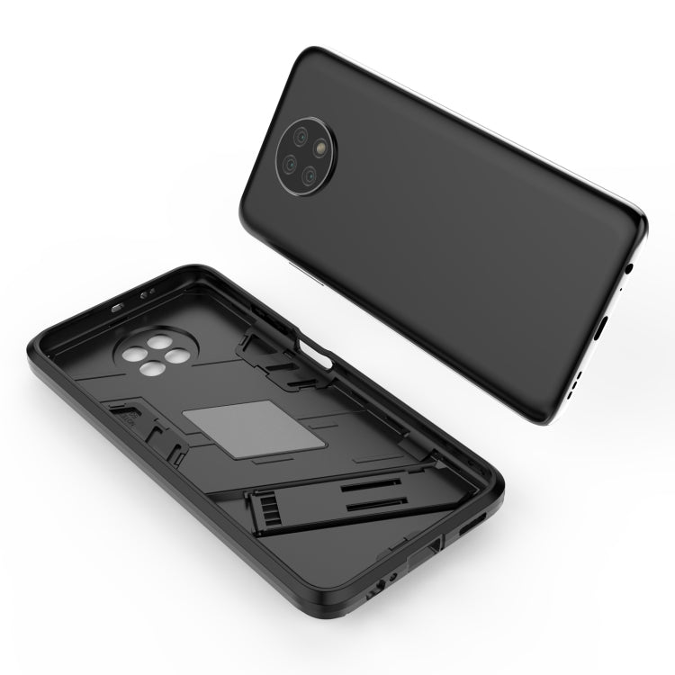 For Xiaomi Redmi Note 9 5G Punk Armor 2 in 1 PC + TPU Shockproof Case with Invisible Holder